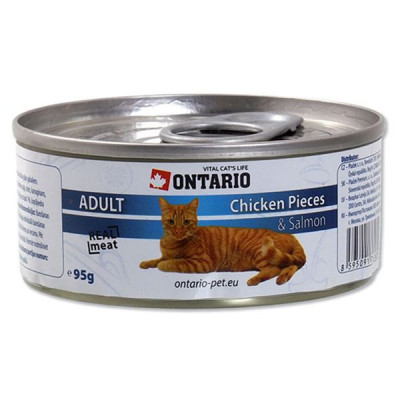 ONTARIO Cat Chicken Pieces + Salmon 95 g foto