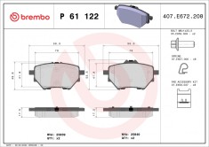 BREMBO P 61 122 PRIME LINE set placute frana,frana disc