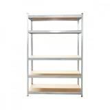 Raft metalic cu 5 polite MDF, 180x120x60cm, 250kg/polita, montaj fara suruburi, galvanizat