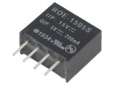 Convertor DC/DC 1W 5V, 200mA, eficiență 79%, montare THT