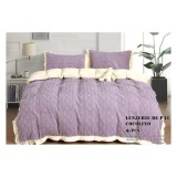 Cumpara ieftin Lenjerie Cocolino Cu Blanita Pentru Pat Dublu, 4 piese, Lila- LJ1004