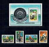 Grenada Grenadines 1985 - Motociclete, serie si colita neuzata