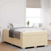 VidaXL Cadru de pat cu saltea Crem 120 x 200 cm țesătură 3398284