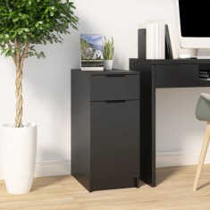 vidaXL Dulap de birou, negru, 33,5x50x75 cm, lemn prelucrat