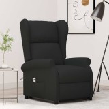 VidaXL Fotoliu cu ridicare, negru, material textil