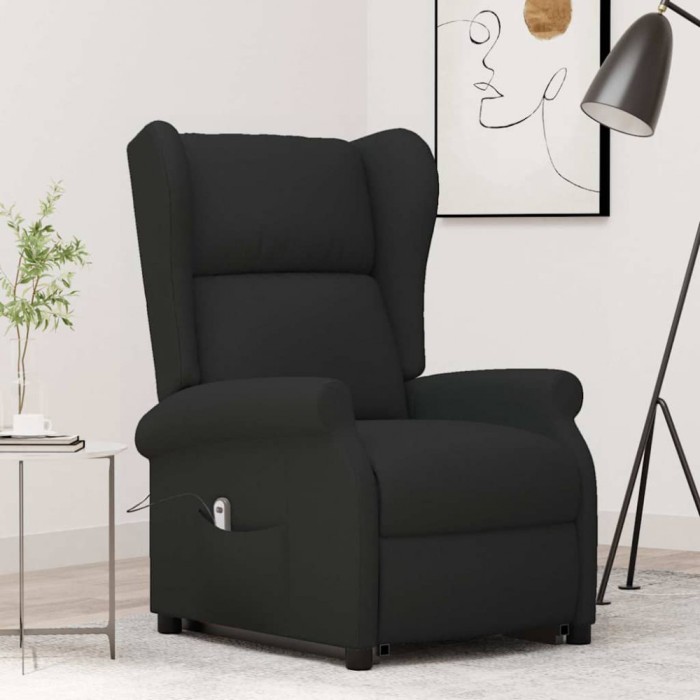 vidaXL Fotoliu cu ridicare, negru, material textil 289732