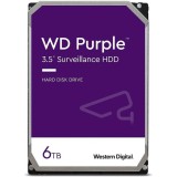 HDD intern 3.5, 6TB, PURPLE, SATA3, IntelliPower (5400rpm), 256MB, Surveillance HDD, Western Digital