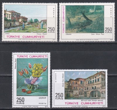 Turcia 1972, 1973 - Picturi turcești, 2 Serii, MNH foto