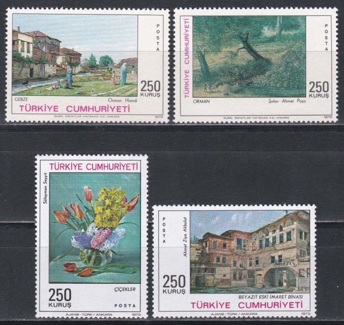 Turcia 1972, 1973 - Picturi turcești, 2 Serii, MNH