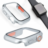 Carcasă de protecție cu capac de sticlă pentru Apple Watch argintiu