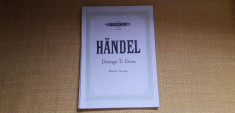 Partitura pentru pian - Handel - Dettinger Te Deum - Edition Peters Nr.3389 foto