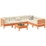 Cumpara ieftin Gossi set canapele gradina cu perne, 7 piese, maro, lemn masiv de pin
