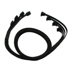 Nanoxia Cablu SATA3 4-way 85 cm Black foto