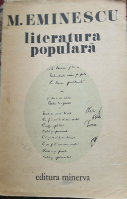 LITERATURĂ POPULARA - MIHAI EMINESCU foto