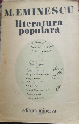 LITERATURA POPULARA - MIHAI EMINESCU foto