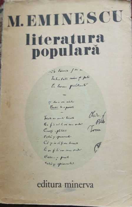 LITERATURA POPULARA - MIHAI EMINESCU