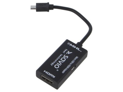 Adaptor HDMI la USB Micro Negru foto