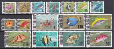 DB1 Fauna Pesti 1967 Tanzania 16 v. MNH foto