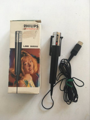 Microfon vintage Philips LBB 9200/00, Made in Holland, stare excelenta foto