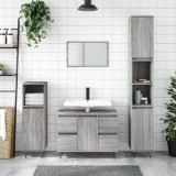 vidaXL Dulap pentru baie, gri sonoma, 80x33x60 cm, lemn compozit