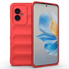 Husa pentru honor 100, antisoc, margini striatii, magic shield, red foto