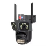 Camera de supraveghere Tripla 15MP 8K prin WiFi cu Audio si Alarma, AT PERFORMANCE&reg;