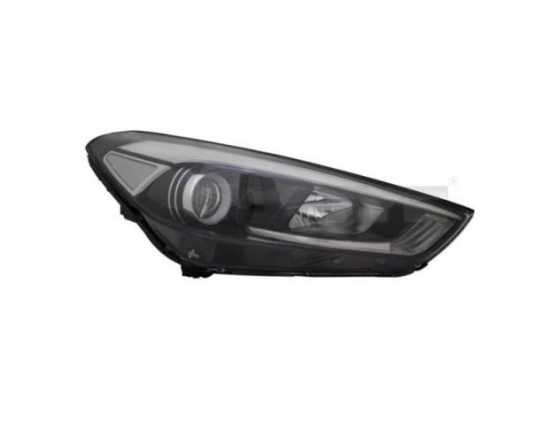 Far HYUNDAI TUCSON (TL), 09.2015-06.2018, partea dreapta, TYC, cu &amp;quot;lumina timp de zi&amp;quot; tip LED; H7+H7+H7+PY21W; electric; cu motor; halogen;