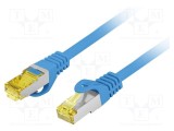 Patch cord LANBERG RJ45 S/FTP Cat 6a LSZH 15m albastru