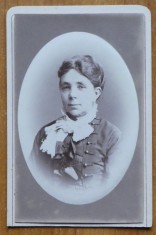 Foto Franz Duschek pe carton, secol 19, doamna din inalta societate