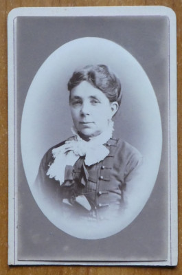 Foto Franz Duschek pe carton, secol 19, doamna din inalta societate foto