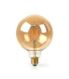 Bec Wi-Fi Smart LED cu filament Nedis E27 125mm 5W 500lm 2700K auriu
