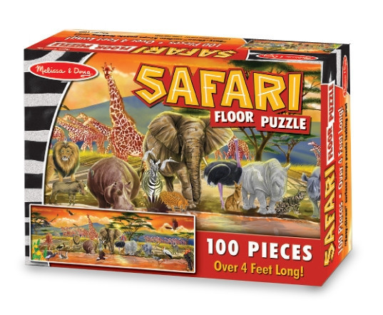 Puzzle de podea Safari Melissa and Doug 100 piese