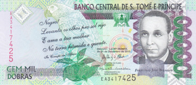 Bancnota Sao Tome si Principe 100.000 Dobras 2013 - P69c UNC foto