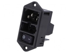 Conector AC 10A 250VAC IEC 60320 DD11