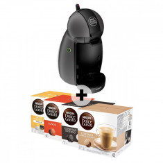 Pachet promo: Espressor + 12 cutii capsule, Nescafe Dolce Gusto KP100B31, 1500W, 0.6l, 15 bar, Antracit foto