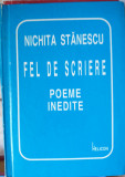 Nichita Stanescu fel de scriere Poeme inedite liliput