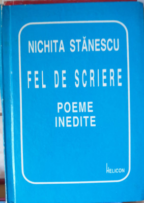 Nichita Stanescu fel de scriere Poeme inedite liliput foto