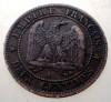 Moneda Franta Napoleon III, 2 Centimes, 1855 A, Paris, Bronz, KM# 776.1