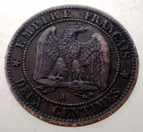7.583 FRANTA NAPOLEON III 2 CENTIMES 1855 A, Europa, Bronz