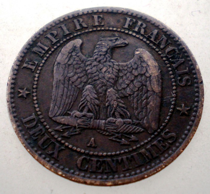 7.583 FRANTA NAPOLEON III 2 CENTIMES 1855 A