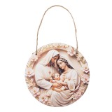 Cumpara ieftin Ornament brad Craciun Nasterea Domnului lemn multicolor &Oslash; 15x1 cm