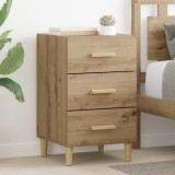 vidaXL Dulap de noapte Stejar Artizanal 40 x 40 x 66 cm Lemn compozit 880614