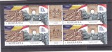 ROMANIA 2021 LP 2348 ARCUL DE TRIUMF X4 BLOC CU VINIETA DIN COALA DE POSTA MNH NESTAMPILAT
