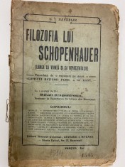 1914 Filozofia lui Schopenhauer Lumea ca vointa si ca reprezentatie C.I.Navarlie