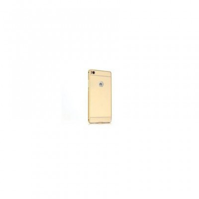 Husa Bumper Aluminiu cu capac Samsung Galaxy Note 4 Gold foto