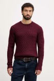 United Colors of Benetton pulover din amestec de l&acirc;nă culoarea bordo, 1335U10A9