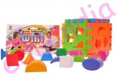 Cub educational din plastic cu forme incluse foto