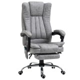 Scaun birou masaj si incalzire, pivotant 360&deg;,62x67x113-120 cm,120 kg,Vinsetto | Aosom Romania