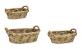 Cumpara ieftin Set 3 cosuri poliratan natur Julen 36x29x11h; 43x35x13,5h; 50x41x16h