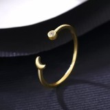 Inel Argint reglabil finut Moon Gold ARG398R, Argintboutique